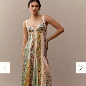 FARM Rio Pastel Panel Floral Maxi Dress in Yellow, Mint & Blush